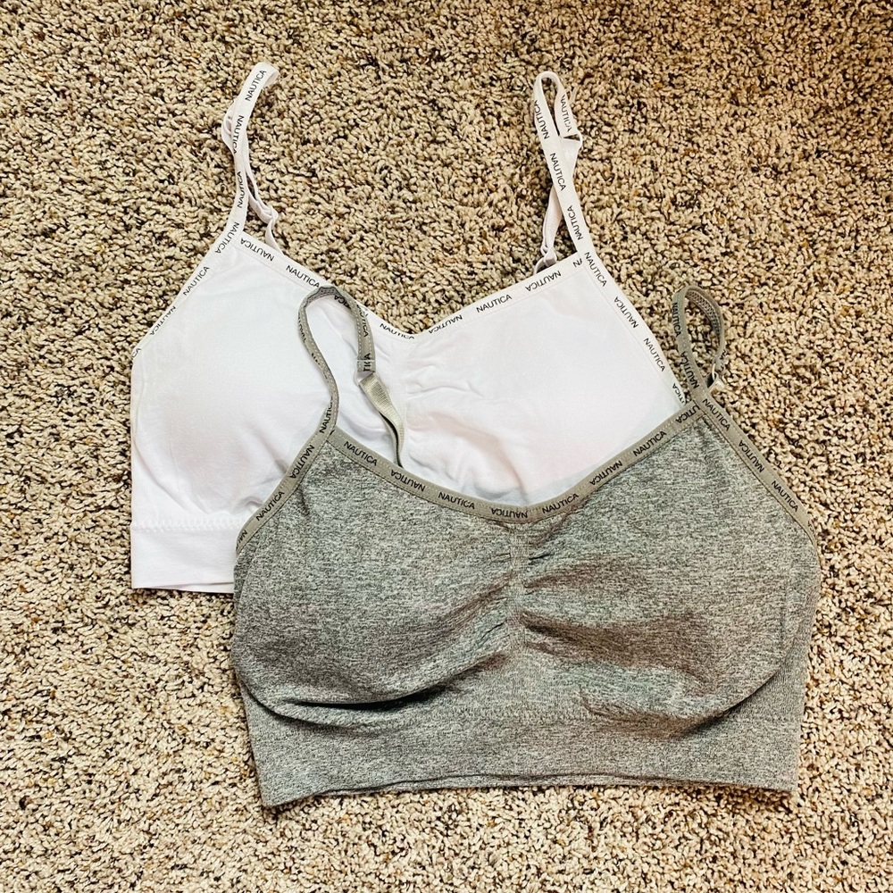 Brand New w/o tags set of TWO Nautica Bralettes (M)